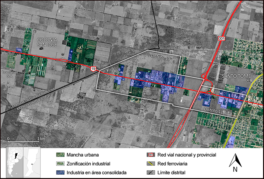 RMSF: localización industrial en
el tramo sur del CEU centro-oeste, año 2023.