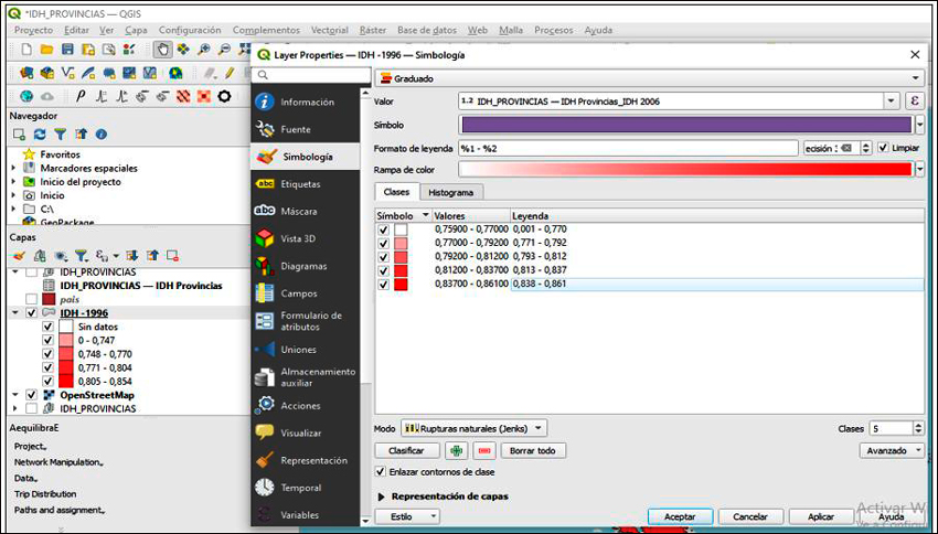 Quiebres Naturales (Jenks)