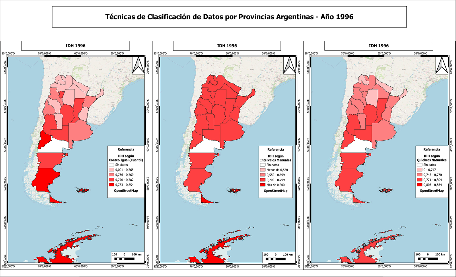 Índice de Desarrollo Humano por Provincias Argentinas – Año 1996