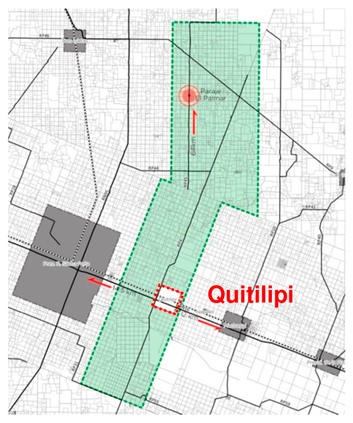 Área de estudio – Ciudad de Quitilipi