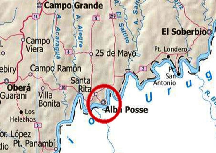 Mapa de Alba Posse.