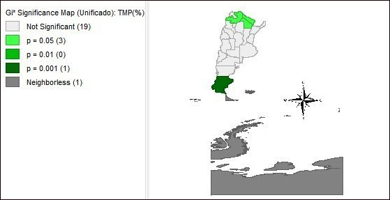 Mapa de significancia estadística