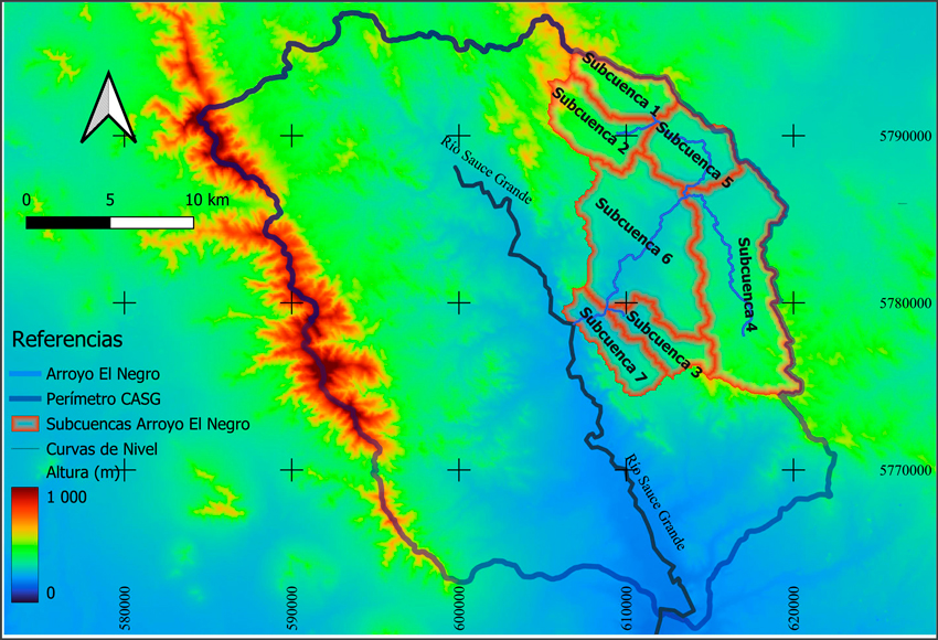 Modelo de terreno usado para la simulaci&oacute;n