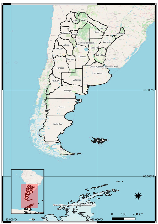 Argentina. Divisi&oacute;n pol&iacute;tico &ndash; territorial