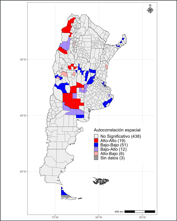 Autocorrelaci&oacute;n espacial y cl&uacute;steres de asociaci&oacute;n de la tasa de mortalidad infantil. Argentina a&ntilde;o 2022