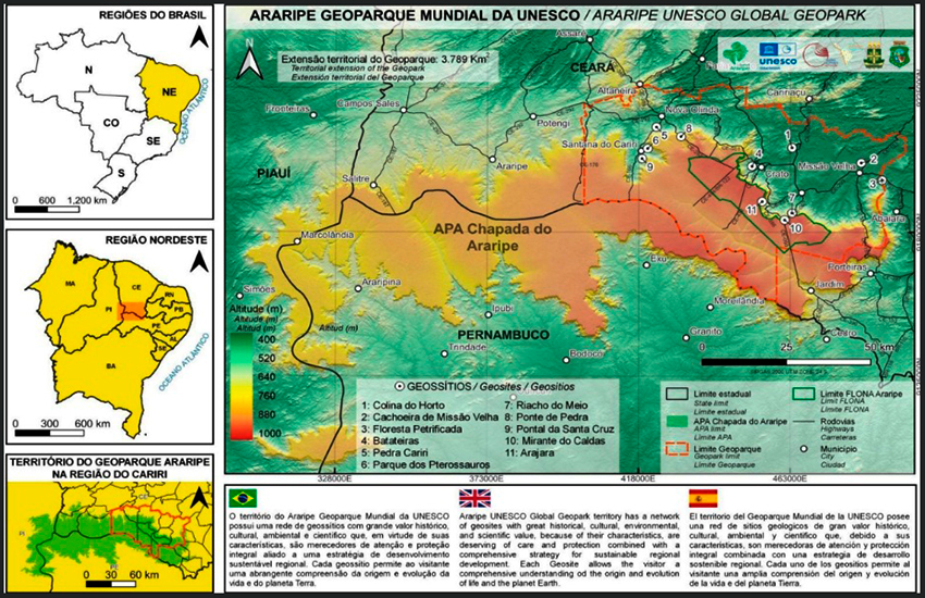 Ubicaci&oacute;n de Geoparque Araripe