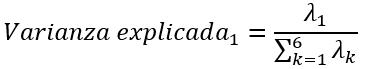 Fórmula de varianza explicada